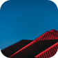 Red roof against the blue sky. Design your roof with LocalRoofs