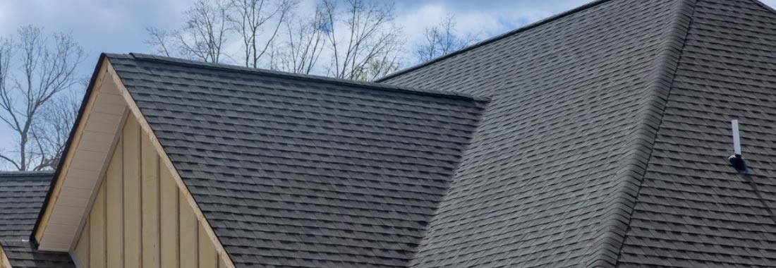 A house with asphalt shingles