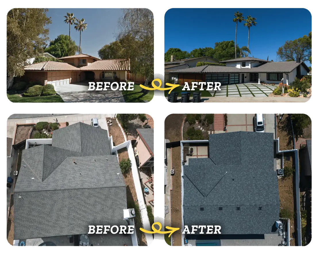 LocalRoofs before-and-after roof transformations