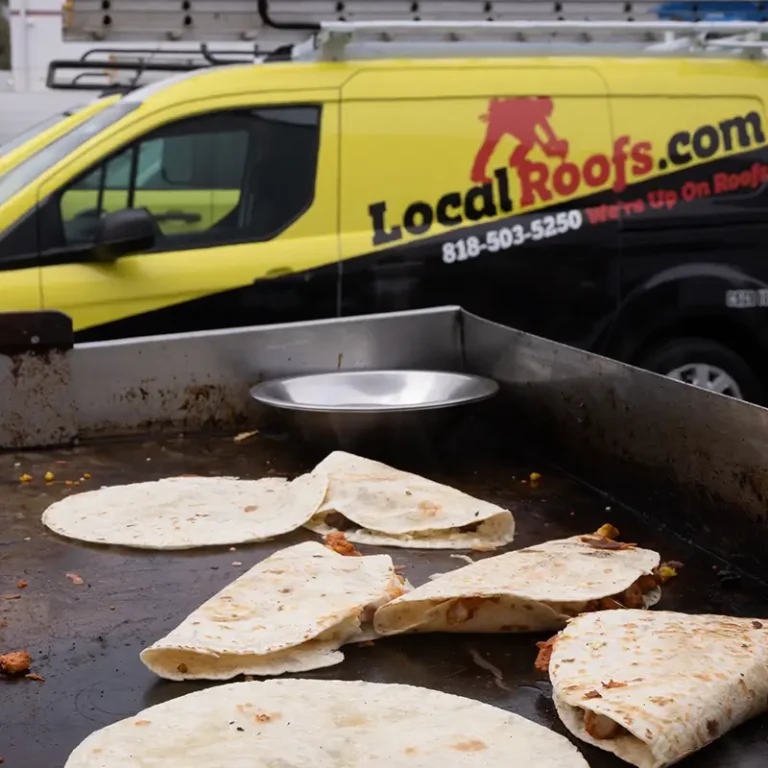 LocalRoofs burrito lunch for employees following an internal training