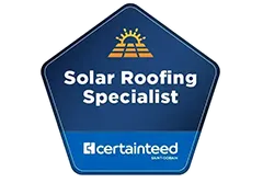 LocalRoofs is a CertainTeed Solar Roofing Specialist certified since 2023