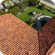 Drone shot of a tile roof in Westlake Village, CA